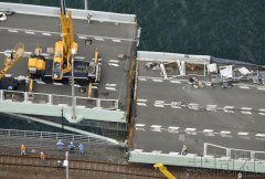 日本关西机场联络桥有望本月恢复铁路运行